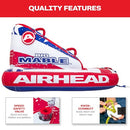 Airhead Mable Inflatable Towable Tube 1-4 Rider Models 53-2213-D2C - Stripes - Brand New