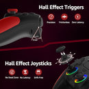 KAMYLORUS WIRELESS CONTROLLER FOR PS-5/PC, GAMING CONTROLLER - BLACK/RED - Like New