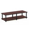 FURINNO Just No Tools Wide TV Stand - Black Tube/Dark Cherry Finish - Like New