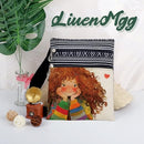 LIUENMGG CARTOON CURLY-HAIRED BLONDE LADY CROSSBODY BAG - CURLY HAIR LADY 01 - Like New