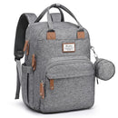 RUVALINO DIAPER BAG BACKPACK - MULTIFUNCTION WATERPROOF BACKPACK - GRAY - Brand New