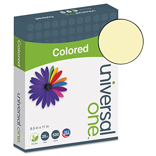 UNIVERSAL 11201 COLORED PAPER 20LB 8-1/2 X 11 500 SHEETS/REAM - CANARY - Brand New