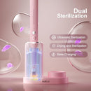 JELU Electric Toothbrush Set with UV Light, 8 Replacement Heads, Timer- Pink - Like New