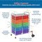 ECR4Kids 20-Drawer Mobile Organizer, Storage Cart, Assorted - Like New