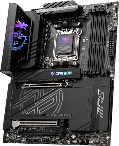 MSI MPG X870E CARBON WIFI GAMING MOTHERBOARD AM5, DDR5, PCIE 5.0 - BLACK - Like New