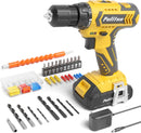 PULITUO Cordless Drill Set - 20V Electric Battery and Charger, DC-7120S - Yellow Like New