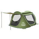 DEERFAMY Easy Pop Up Tent3 Person CampingTent InstantPop UpVestibuleArmy Green - Like New