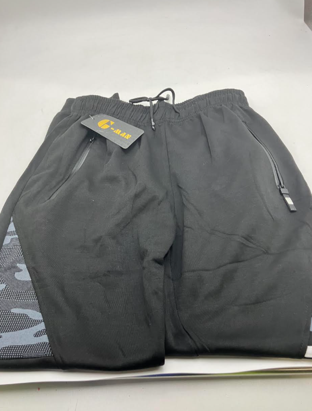 G-MAN MEN'S FASHION JOGGERS DRAW STRING SPORTS SWEAT PANTS - SIZE: MEN M - BLACK - Brand New