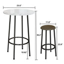 AWQM 3 Piece Bar Table Set, Round Bistro Table and Chairs, Small Bar Table Set - Like New