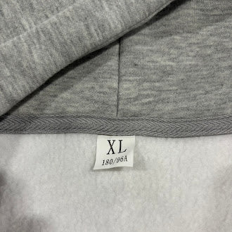GENERIC HOODIE JACKET WITH FULL ZIP AND FRONT POUCH - SIZE: MEN XL - GRAY - Like New