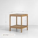 Nathan James 33301 Hayes Solid Wood Nightstand Storage Shelf B089Y93ZG9 - Brown - Brand New