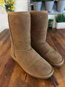 ADOKOO CLASSIC MID-CALF FAUX FUR LINED WINTER BOOT - SIZE: WOMEN 8 - CHESTNUT - Like New