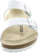 BIRKENSTOCK UNISEX ARIZONA LEATHER SANDALS - SIZE: MEN 4 WOMEN 6 - WHITE/BEIGE - Like New
