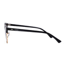 TUCCI ITALY HALF‑FRAME UV400 SUNGLASSES GLOSS BLACK/GOLD FRAME 50-20-145 - Like New