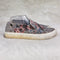 BLOWFISH MALIBU CASUAL SNEAKERS SHOES - SIZE: WOMEN 7 - GRAY PINK FLOWERS - Like New