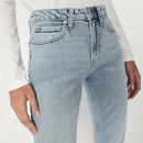AMAZON ESSENTIALS WOMEN'S HIGH-RISE STRAIGHT SIZE: 12 - ICED LIGHT WASH - Like New