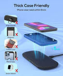 GuMosh Dual Wireless Charger 5 Coils Fast Pad Qi Charging Station T535-S - Black - Like New