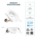 PARMIDA 5/6 inch Dimmable LED Recessed Lighting Retrofit (12-Pack) 5000K - Brand New