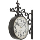 deco 79 Metal Scroll Wall Clock, Clock 15" x 3" x 16", Black - Brand New