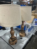 GENERIC LAMPS SET OF 2 - TAN/ LIGHT BROWN - Like New