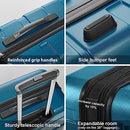 COOLIFE LUGGAGE EXPANDABLE 28" SUITCASE PC+ABS SPINNER BUILT-IN TSA LOCK BLUE - Like New
