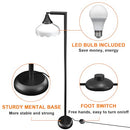 Aulaxyee Floor Lamps Living Room Flower Standing Lamp Foot Switch 76" - Black - Like New