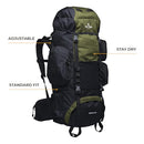 TETON 65L EXPLORER FRAME BACKPACK FOR HIKING, CAMPING, 2106SCOL - OLIVE - Brand New