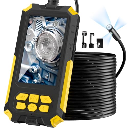 ADvenlly P50 Bore Scope Inspection Camera 32GB Card 32.8FT 3L10M - Yellow - Like New