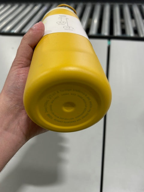 OWALA 24OZ STAINLESS STEEL FREE SIP WATTER BOTTLE YELLOW - YELLOW/FIRST PLACE - Like New