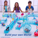 ZHUZHU AQUARIUM CORAL REEF TUNNEL PLAYSET W/ FISH INCLUDED - BLUE - Like New