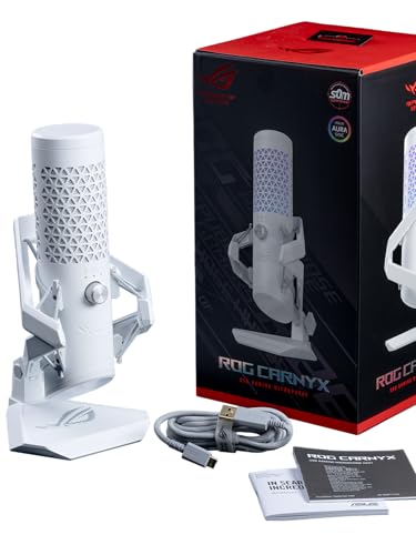 ASUS PROFESSIONAL CARDIOID GAMING MICROPHONE C501 ROG CARNYX - WHITE - Like New