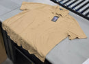 JAMES TAYLOR SHORT SLEEVE, BUTTON-UP SHIRT - SIZE: MEN 3XL - SADDLE BROWN - Like New