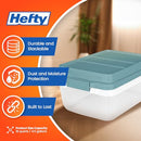 Hefty 18 Quart Hi-Rise Storage Bin Stackable Plastic Container 8-Pack Smoke Blue - Like New