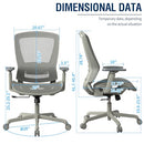 ELABEST Mesh Office Chair Ergonomic Computer Desk Chair T96 - Grey Frame Mesh - Like New