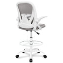 Primy Ergonomic Drafting Chair with Flip-up Armrests Tall Office Chair Grey - Like New