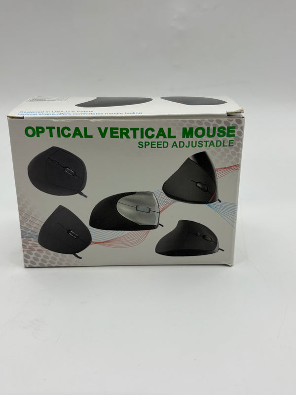 GENERIC WIRELESS VERTICAL ERGONOMIC OPTICAL MOUSE - RED - Like New