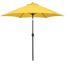 ASTELLA 102"  SOLID PRINT HEXAGON MARKET PATIO UMBRELLA  UV RESISTANT - YELLOW - Like New