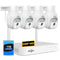 Hiseeu 5MP Wireless PTZ Security Camera System, 1TB, WIFI, WK-4HD405-AT - White Like New