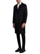KARL LAGERFELD PARISWOOL-BLEND OVERCOAT - SIZE: MEN XL - BLACK - Like New