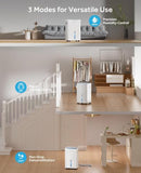 DRAVONIC 1500 SQ.FT DEHUMIDIFIER FOR BASEMENT 21 PINTS COMPRESSOR QUIET WHITE - Like New