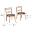 ECR4KIDS HIDEAWAY CHAIR, KIDS FURNITURE, 2-PACK - DARK WALNUT/ANTIQUE WHITE - Like New