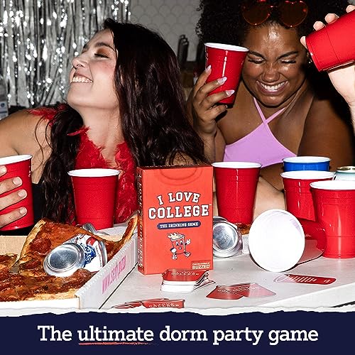 BUZZED WHAT DO YOU MEME? I LOVE COLLEGE - DRINKING GAMES BY BUZZED MEDIUM - RED - Like New