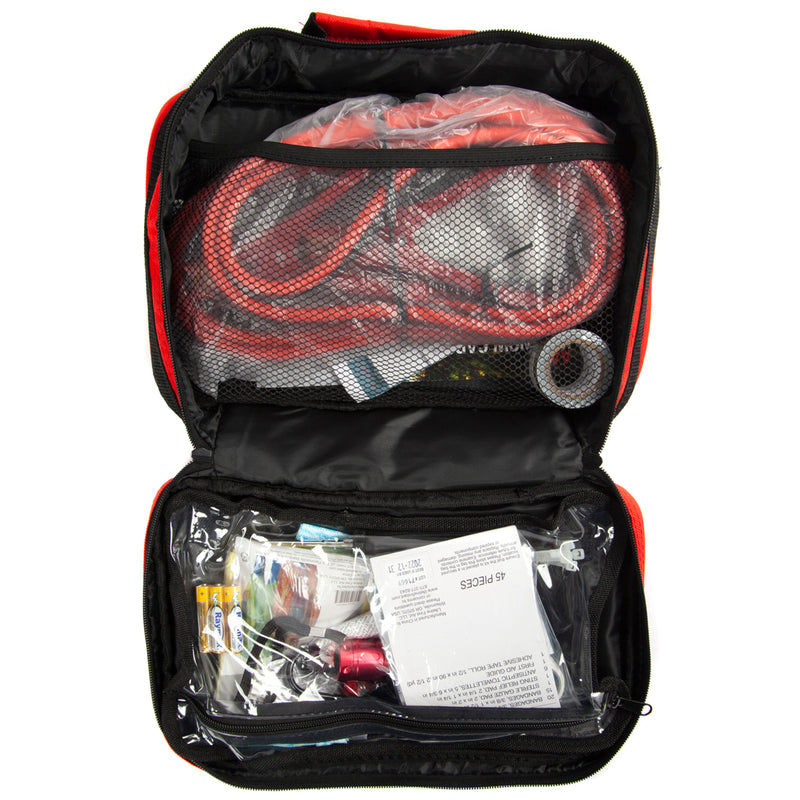 Lifeline AAA Roadside Emergency Kit with Jumper Cables and LED Flashlight 45 Pieces in Case 4284AAA