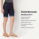 Amazon Essentials Women's Mid-Rise Slim Fit Bermuda Shorts, Size 14Rinse - Brand New