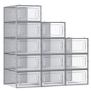 SONGMICS SHOE BOXES PACK OF 12 SHOE STORAGE ORGANIZERS ULSP006G12 - GRAY - Like New