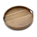 Gourmet Basics by Mikasa 5261664 Round Lazy Susan Serving Tray, 18" x 18", Mango - Brand New