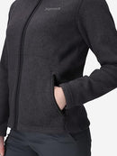 M16250 MARMOT WOMEN'S DROP LINE FLEECE FULL-ZIP JACKET SIZE S BLACK HEATHER - Brand New