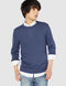 AMAZON ESSENTIALS STORE MEN'S LONG-SLEEVE CREWNECK SWEATER, 100% COTTON - BLUE - Brand New