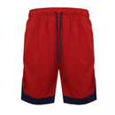 JUMP START MEN'S MESH QUICK DRY ATHLETIC PERFORMANCE SHORTS,SIZE: 2XL - RED/NAVY - Brand New