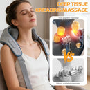 CHECKSIMPLE NECK MASSAGER THERAPEXA SHOULDER 6D DEEP KNEADING SHIATSU - GRAY - Like New